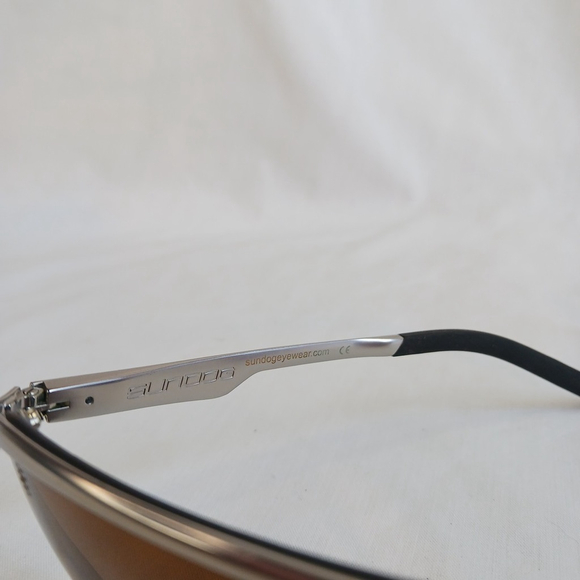 Sundog Eyewear Illusion Sunglasses Silver Frame Amber Lens - Picture 3 of 5